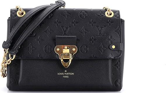 Pre-Loved Vavin Handbag Monogram Empreinte Leather PM, Black