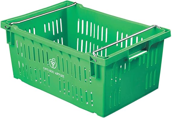 Stack and Nest Bin, 23-5/8 in L, Green