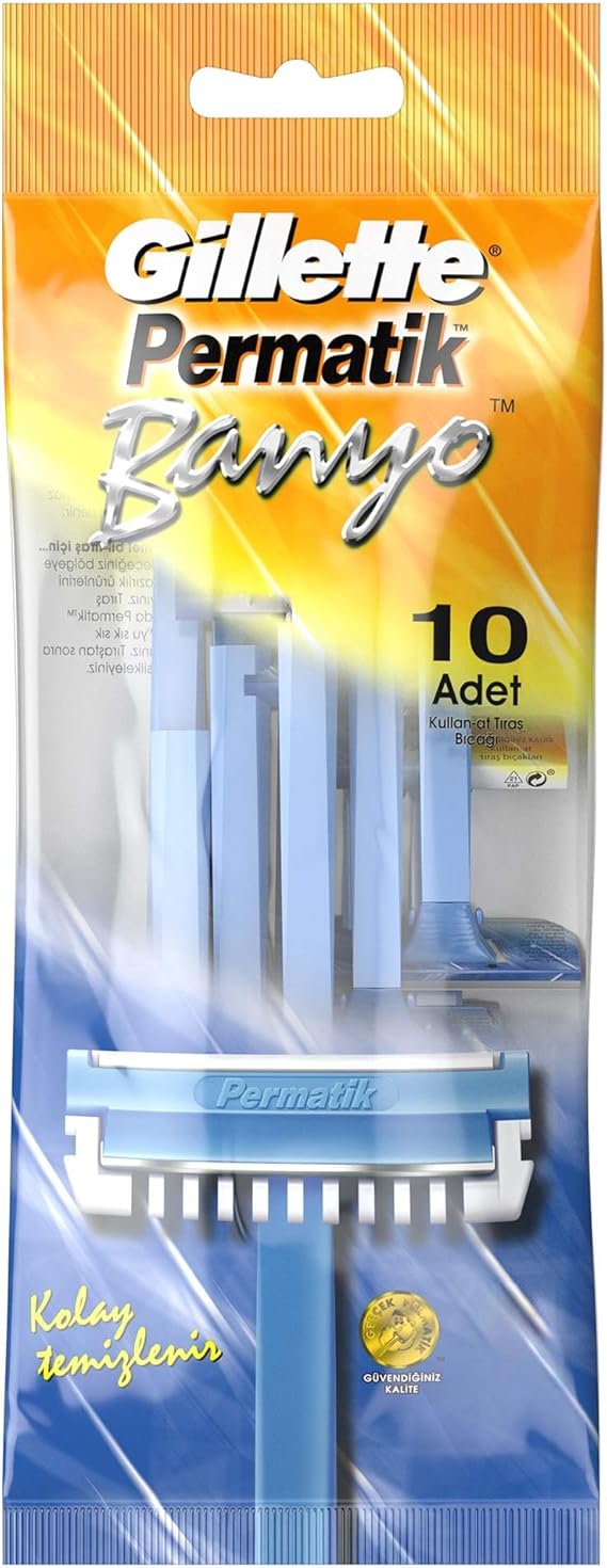 Gillette Permatik Banyo Kullan At Erkek Tıraş Bıçağı 10 Adet