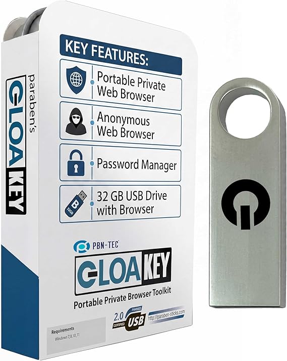 Private Browser & Password Manager Software Portable | This anonymous portable privacy USB drive allows for secure online activity anywhere, protecting your data and credentials.