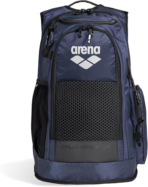 Arena All Set 45L Swimming Pool Backpack, Travel, Sports and Leisure, Water-Repellent Travel Bag with Moisture Management Technology, Laptop Pocket and Trolley Strap