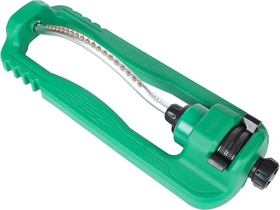 STYDDI Turbo Oscillating Sprinkler, Adjustable Rectangular Lawn Sprinklers for Yard with Stable Base, 19 Precision Nozzles Garden Sprinkler for Small to Medium Areas, Covers up to 3,800 sq. ft.