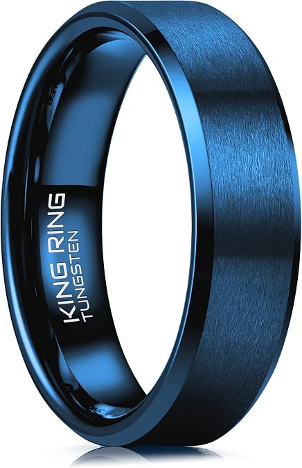 King Ring Tungsten 4/6/8/10mm Rings Super Polished Matt Finish Tungsten Rings Designed in USA
