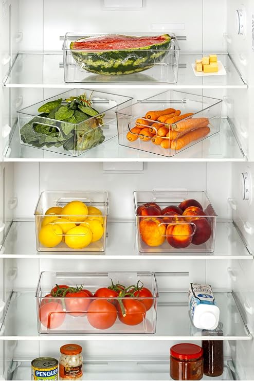 Deconox Unbreakable Ultra Durable Refrigerator Organizer Box Transparent - 30x21x9 cm (812)