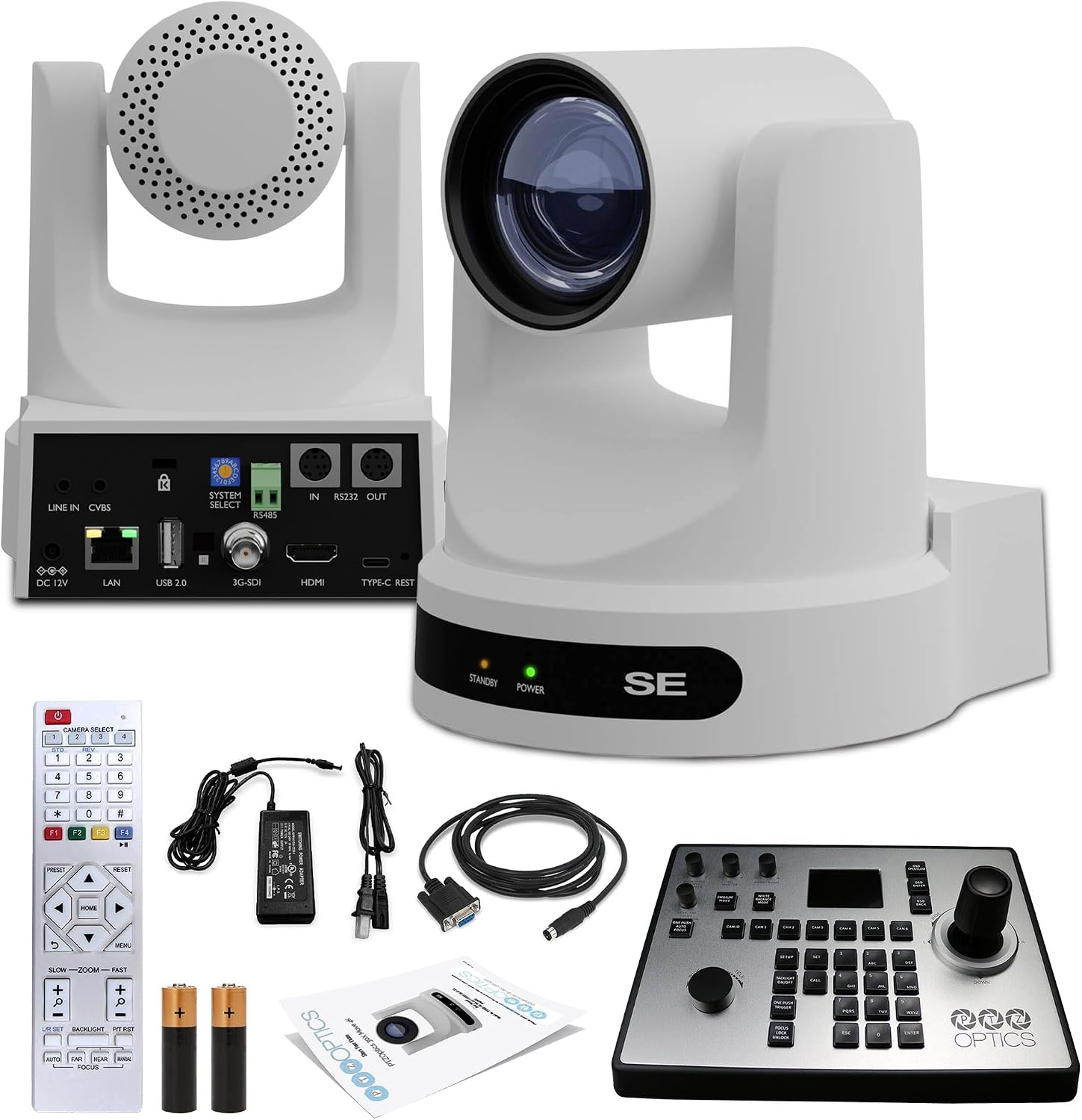 PTZOptics Move SE PTZ Camera with 12x Optical Zoom PT-Joy-G4 Controller