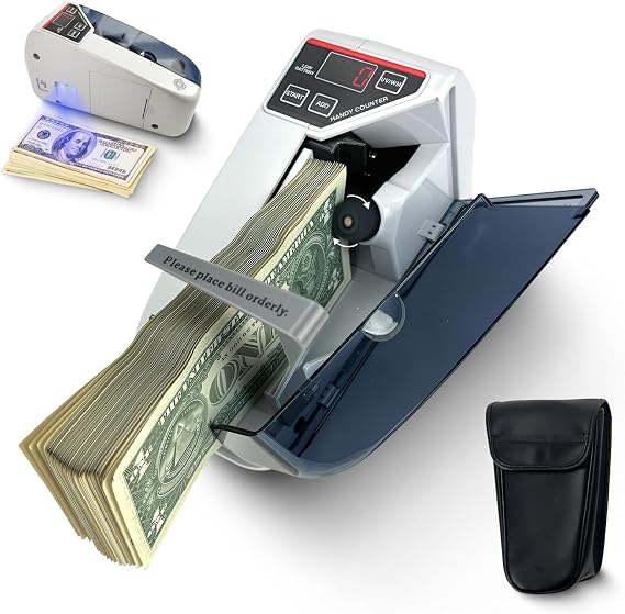 ELROTONEG V30 Portable Money Counter with UV Lamp, Bill Counting Machine, 600 Bills/Min