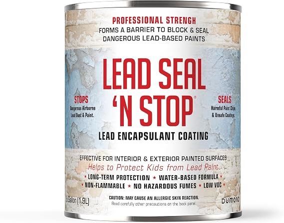 Lead Seal 'n Stop Lead Encapsulant Coating, Stops and Encapsulates Interior and Exterior Lead Based Paints, Long Term Protection for Your Entire Family, 1/2 Gallon