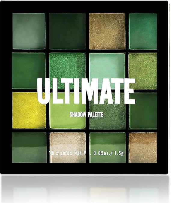Boobeen Colorful Eyeshadow Palette Makeup - 16 Colors, Matte and Glitter Eyeshadows, Bright Eyeshadow Palette, Blendable, Easily Create a Dramatic and Glamorous Look Green