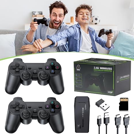 20000+ Games 2026 Retro Home Game Console, Wireless Double Handles Arcade Plug & Play Video Game Stick with Dual TV Output, HDMI Output 64G Classic Gaming Gift for Family & Gamers