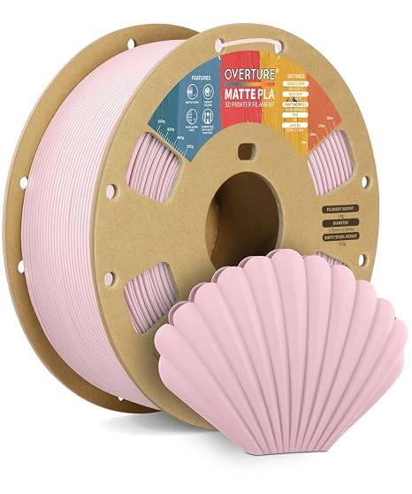 OVERTURE Matte PLA Filament 1.75mm, 1kg Matte Baby Pink