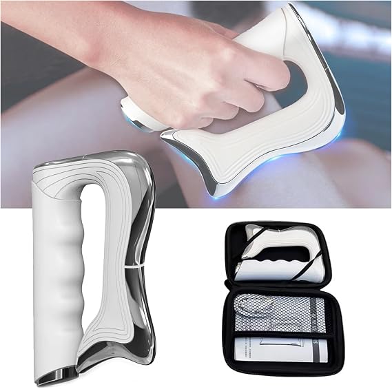 Fascia Knife, Muscle Relaxation Electric Fascia Knife - 3-Level Adjustment, Medical Scraper for Fascial Massager, Applicable to The Whole Body,White