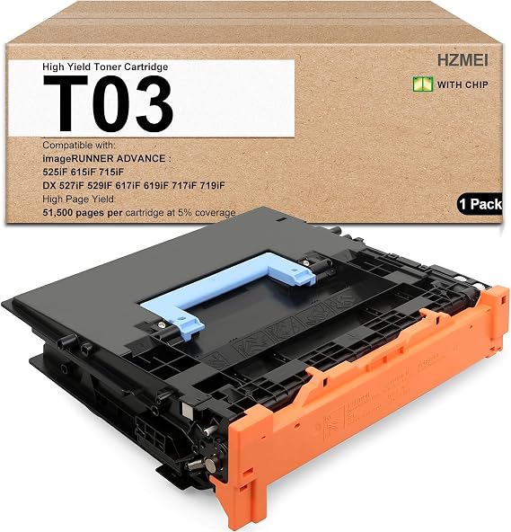 T03 Toner Cartridge 2725C001AA Compatible with Canon ImageRunner Advance 525iF 525iFZ 615iF 615iFZ 715iF 715iFZ DX 527iF 527iFZ 529IF 529IFZ 617iF 617iFZ 619iF 619iFZ 717iF 717iFZ 719iF 719iFZ Printer
