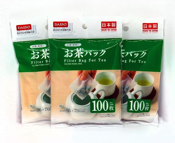 Daiso 3 x100 pcs Disposable Filter Bags for Loose Tea