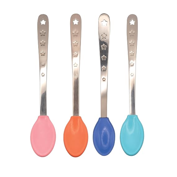 Nuby 2-in-1 Hot Safe Feeding Spoons - 4 Pack