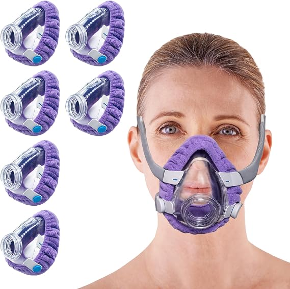 NATAKU 6-Pack Small CPAP Mask Liners Compatible with F20 Full Face Masks Cushion, Comfortable & Reusable Cushioned Mask Cushion Covers, Absorb Facial Oils and Moisture Bring You A Dry Sleep All Night
