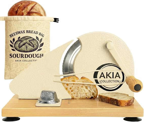 Manual Bread Slicer for Homemade Bread, Sourdough, Adjustable Thickness