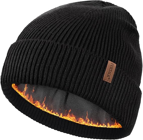 FURTALK Winter Hat for Men Women Fleece Lined Beanie Warm Outdoor Skull Cap | Dual-Layer Thermal Knit, Ultra-Soft Fleece Lining, Stretchy Fit Covers Ears, Christmas Gift for Cold Weather