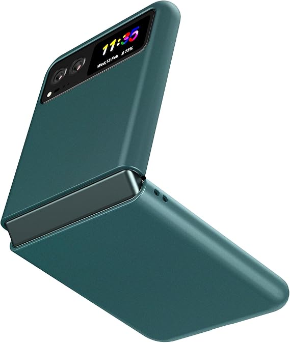 Cresee Case for Motorola Razr 2023, Thin Hard Phone Case for Moto Razr 2023 - Green