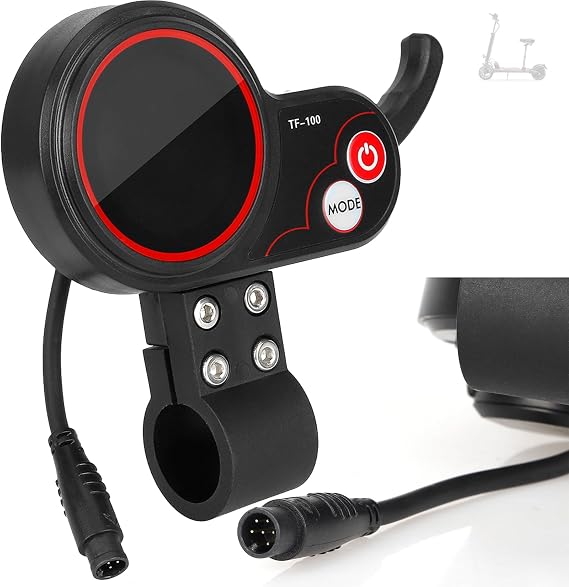 Electric Thumb Throttle with Display 36v ~60v tf 100 Display Compatible with M4 Electric Scooter Controller 6 pin Electric Scooter Replacement Parts ebike Throttle