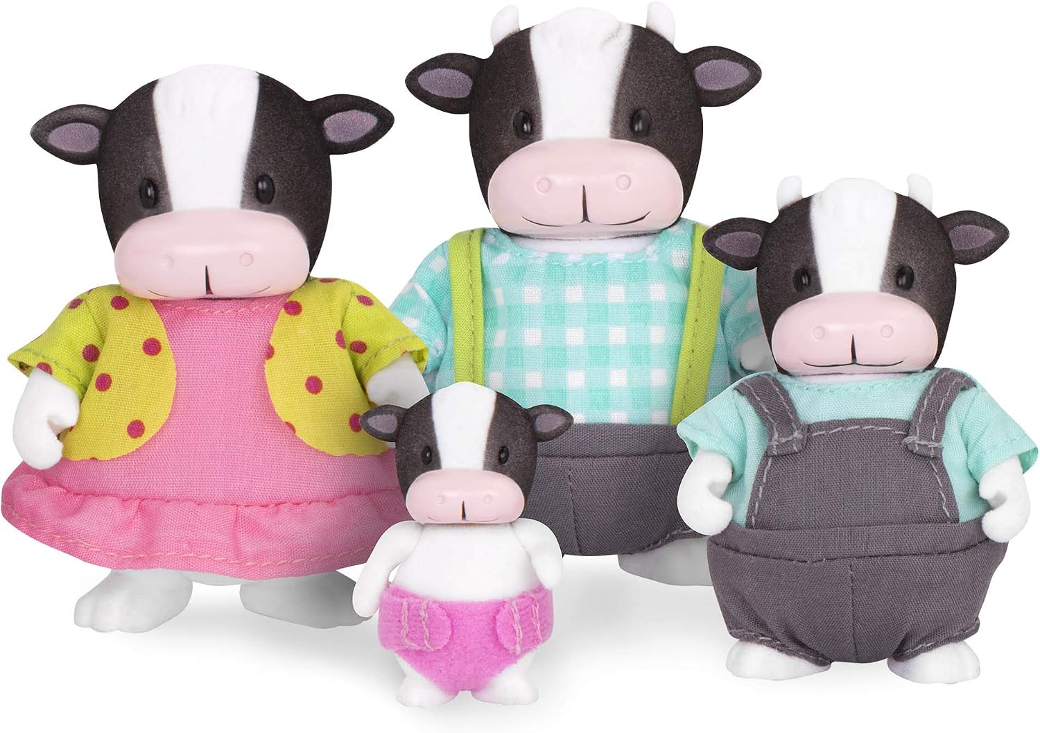 Li’l Woodzeez – MoosicalMoo Cow Family – 5 Pieces Toy Set with Miniature Animal Figurines and Storybook – Animal Toys and Accessories for 3 Years