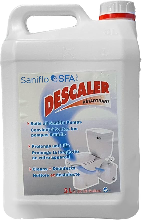 SANIFLO Descaler - Phosphoric Acid - Septic Tank Safe - 5 Liters