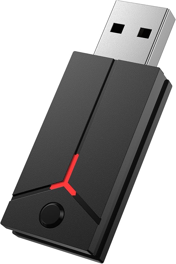 IWGAME Wireless Controller Adapter for PS5/PS4 Controller Play on PS5 Console All Games/Windows PC, Bluetooth USB Adapter Supports Turbo/Macro/Button Mapping Features(Black)