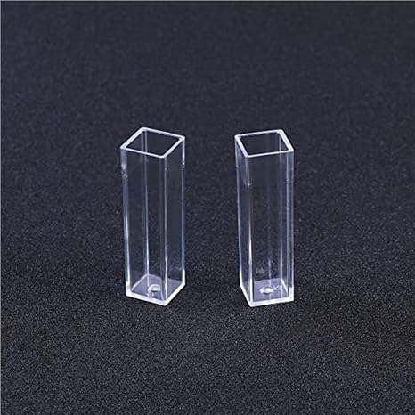 Spectrophotometry Cuvette, Standard Cuvette 4.5ml Disposable Cuvette Reliable Accurate Professional Clear Plastic Cuvette for Spectrophotometers 10PCS