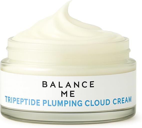 Balance Me Tripeptide Plumping Cloud Cream 50ml Face Moisturiser | Day and Night Use, Ceramides and Hyaluronic Acid, Collagen, Anti Aging and Anti Wrinkle