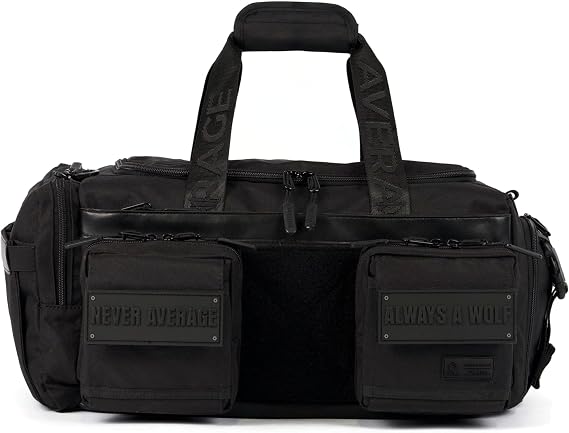 WOLFpak 30L Perfect Duffle Bag - Sports Tactical Gym Bag (Nightshade) | Laptop Pouch, MOLLE Compatible, Padded Straps, 1000D Waterproof Fabric, Dual Cup Holders, Military Grade