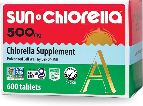 Sun Chlorella A Tablets - 500 mg - 600 Tablets