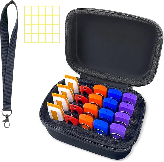 JBOS USB Holder - 20 Slot Memory Stick Storage Case - Hard Shell Thumb Drive Organizer (Black)
