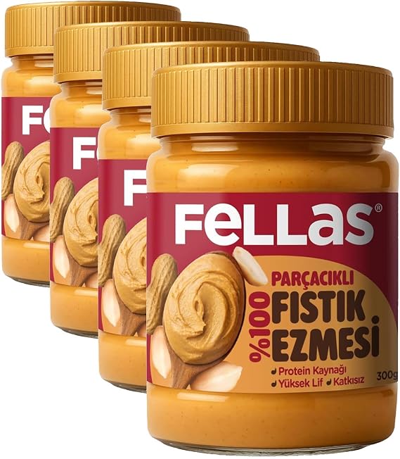 Fellas Fıstık Ezmesi%100 300 gr (4 paketi)