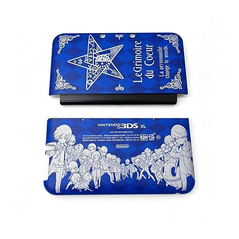 Compatible with Nintendo 3DS XL(USA Old Model, SPR-001), Blue Themed Full Replacement Shell Set, Made of Premium Material, All-Round Console Protection, Tool-Free Installation