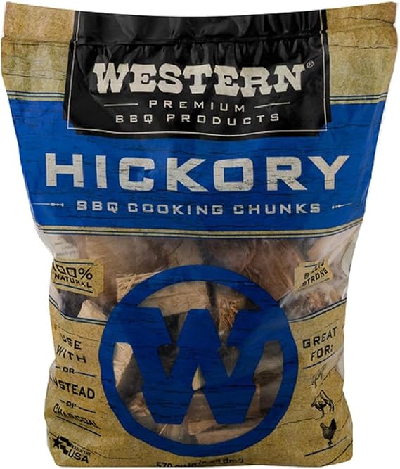 Western Premium BBQ Products Hickory BBQ Cooking Chunks, 570 cu in
