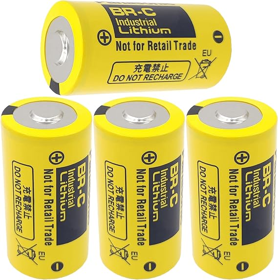 (4Pcs) BR-C 5000mAh 3.0V Non-Rechargeable Lithium Battery for A02B-0120-K106/A98L-0031-0007/BR26500