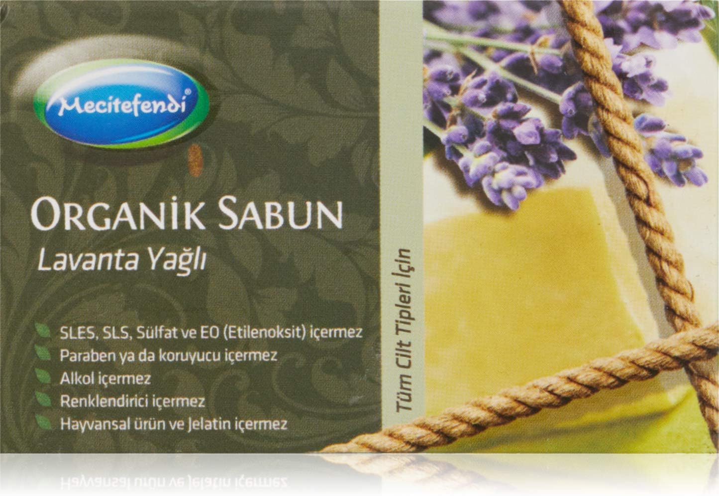 Mecitefendi Organic Soap Lavender Oily, 125 gr