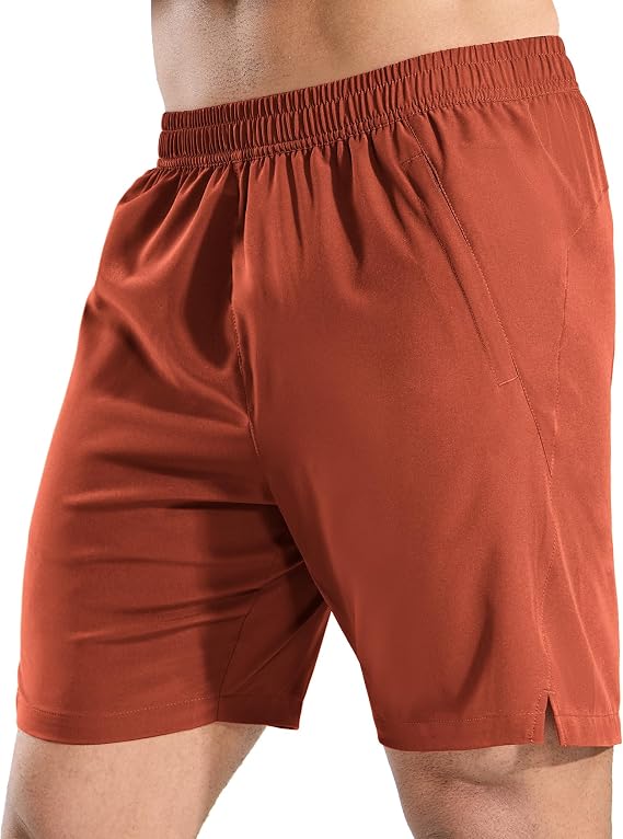 Haimont Men's 7" Lightweight Hiking Shorts with Zip Pockets | Quick-Dry Stretch, Linerless Fit, Elastic Waist, Split Hem, Trail & Travel