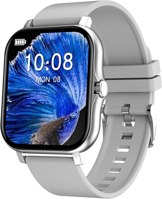 Smart Watch for Women Men(Answer/Make Calls) 1.83", Smartwatch for iOS and Android,Fitness Tracker Watch with IP67 Waterproof/Heart Rate/Sleep Monitor/Steps Calories Counter (Silver)