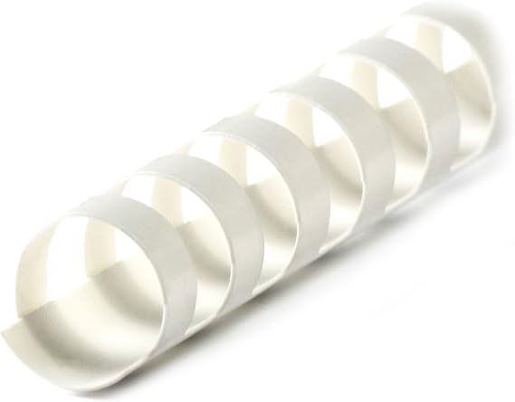 r&b BRP080-WS Plastic Binding Combs 21 Rings 8mm Pack of 100