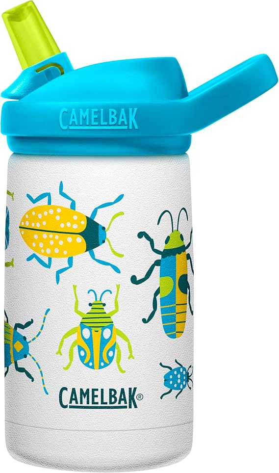CamelBak Eddy+ Kids Stainless Steel Bite Valve Water Bottle 12oz, Bugs!