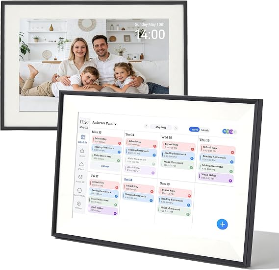 Digital Calendar 10.1", Smart Digital Calendar, 2026 Family Wall Planner, 1080P HD Touchscreen Interactive Display, Meal Schedule, Electronic Family Organizer & Chore Chart, Photo Frame