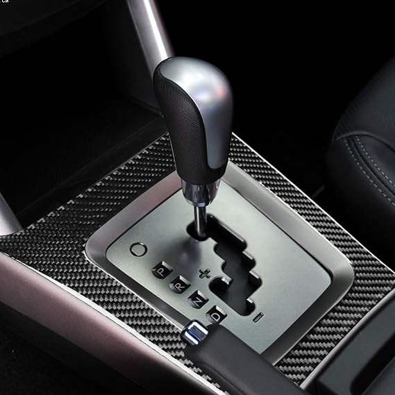 Real Premium Carbon Fiber Compatible with Subaru Forester 2009 2010 2011 2012 2013 Accessories Car Center Shifter Panel Bezel Cover Sticker Decal Interior Trim