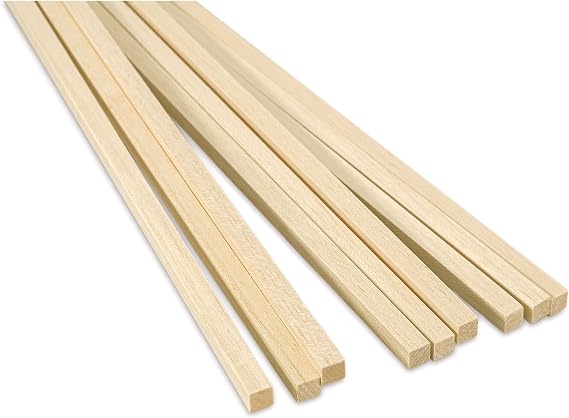 Balsa Wood 1/2 X 1/2 X 36 (5) - Quantity is Listed in Parenthesis in Title
