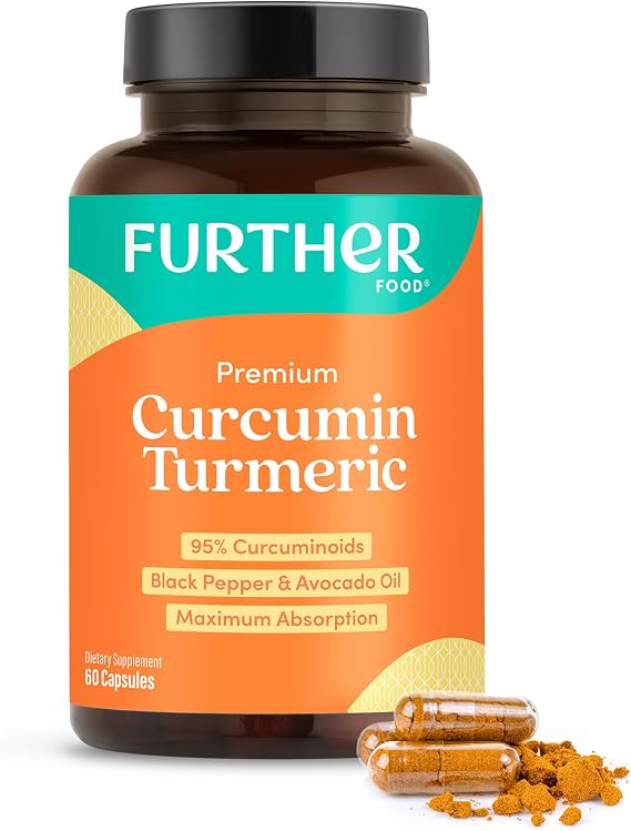 Further Food Premium Curcumin Turmeric Capsules 500mg, Organic