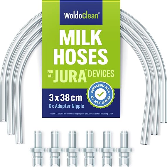 Milk hose set for Jura fully automatic coffee machines - with 3x hoses and 6x adapters