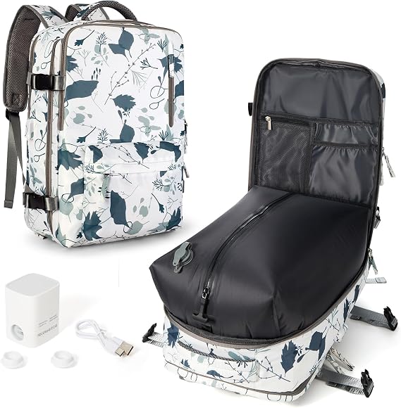 Vacuum Seal Carry on Backpack for Women Travel with Air Pump TSA Approved