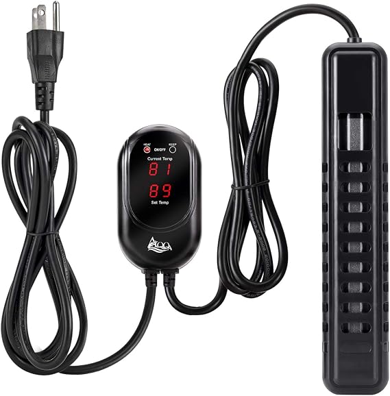 AQQA Submersible Aquarium Heater,100W/200W/300W/500W/800W/1000W/1200W | Fish Tank Heater,External Temperature Controller LED Temperature Display,Suitable for Saltwater and Freshwater(300W)