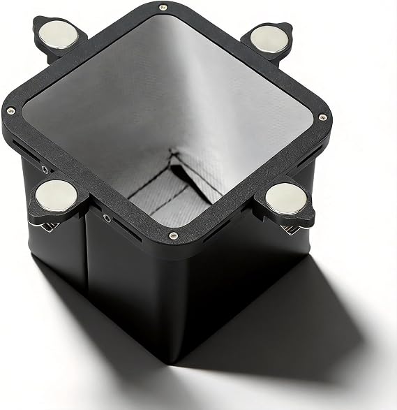 Electrical Dirt Bag for Electrical Panels, 4 Movable Strong Magnets | Small Movable and Strong Magnets for Smaller Panels, Magnetic Drill Dust Collector for Use with Carbide Panel Hole Saws