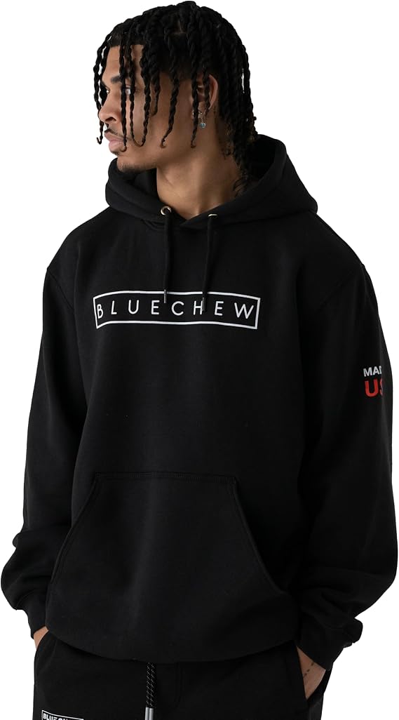 BlueChew Pullover Hoodie, Loose Fit Midweight Unisex Sweatshirt