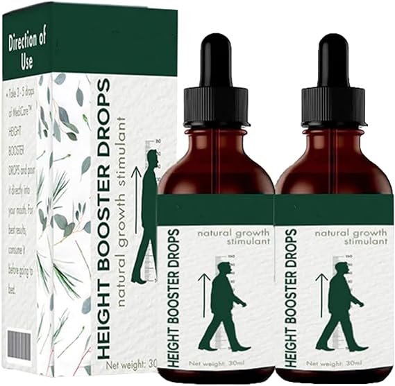 Height Booster Drops,Height Growth Drops,Medicare Height Booster Drops,Height Growth Oil for Adolescent Bone Growth, Reach Your Maximum Height (2pcs)